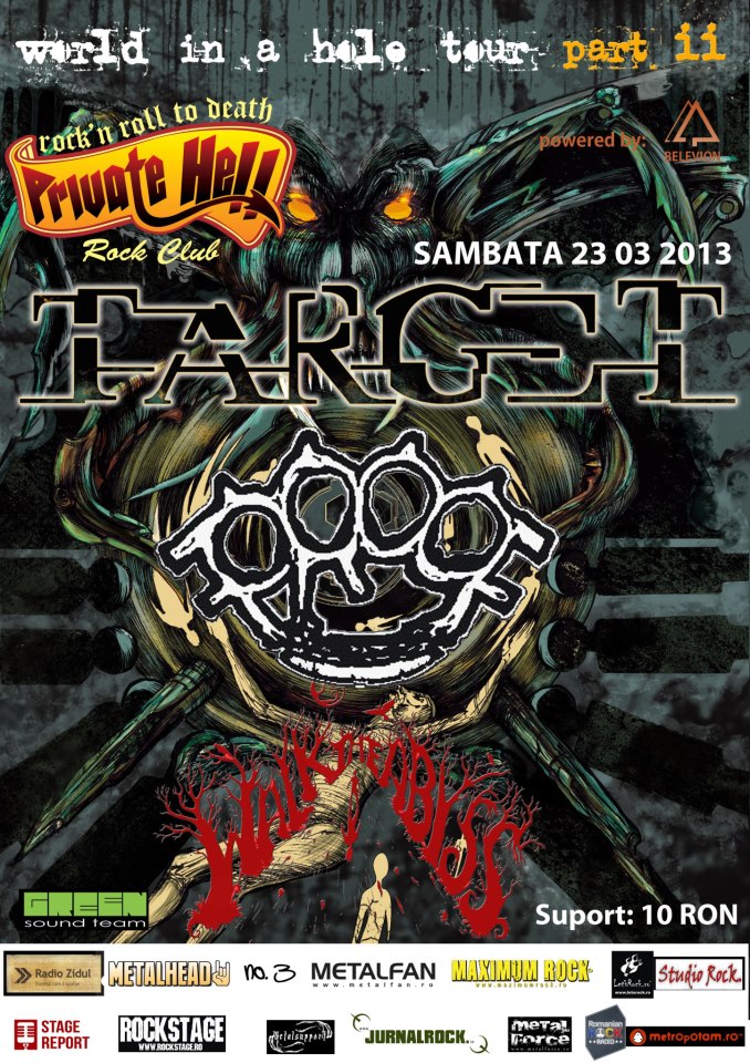 World In A Hole II: Targ3t, Proof si Walk The Abyss live in Bucuresti